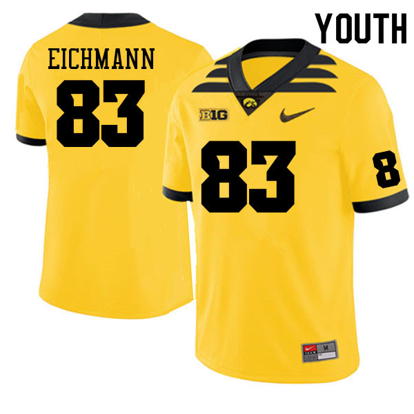 Youth #83 Alex Eichmann Iowa Hawkeyes College Football Alternate Jerseys Sale-Gold - Click Image to Close